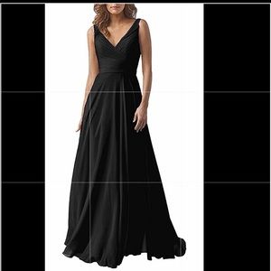 Yilis Double V-neck Bridesmaid Dress